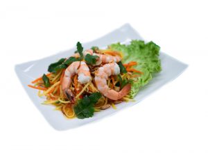 Salade mangue aux crevettes