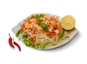 Salade papaye aux crevettes