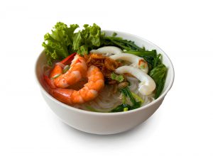 Soupe de vermicelles de riz aux fruits de mer